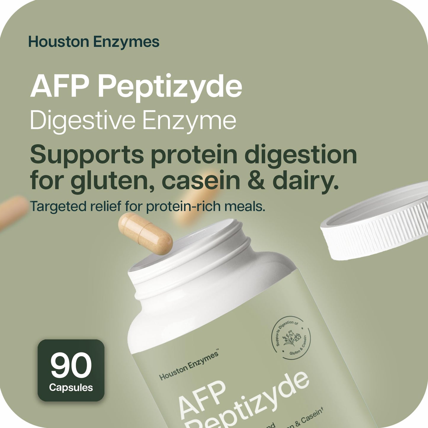 Houston Enzymes AFP Peptizyde 90 Capsules