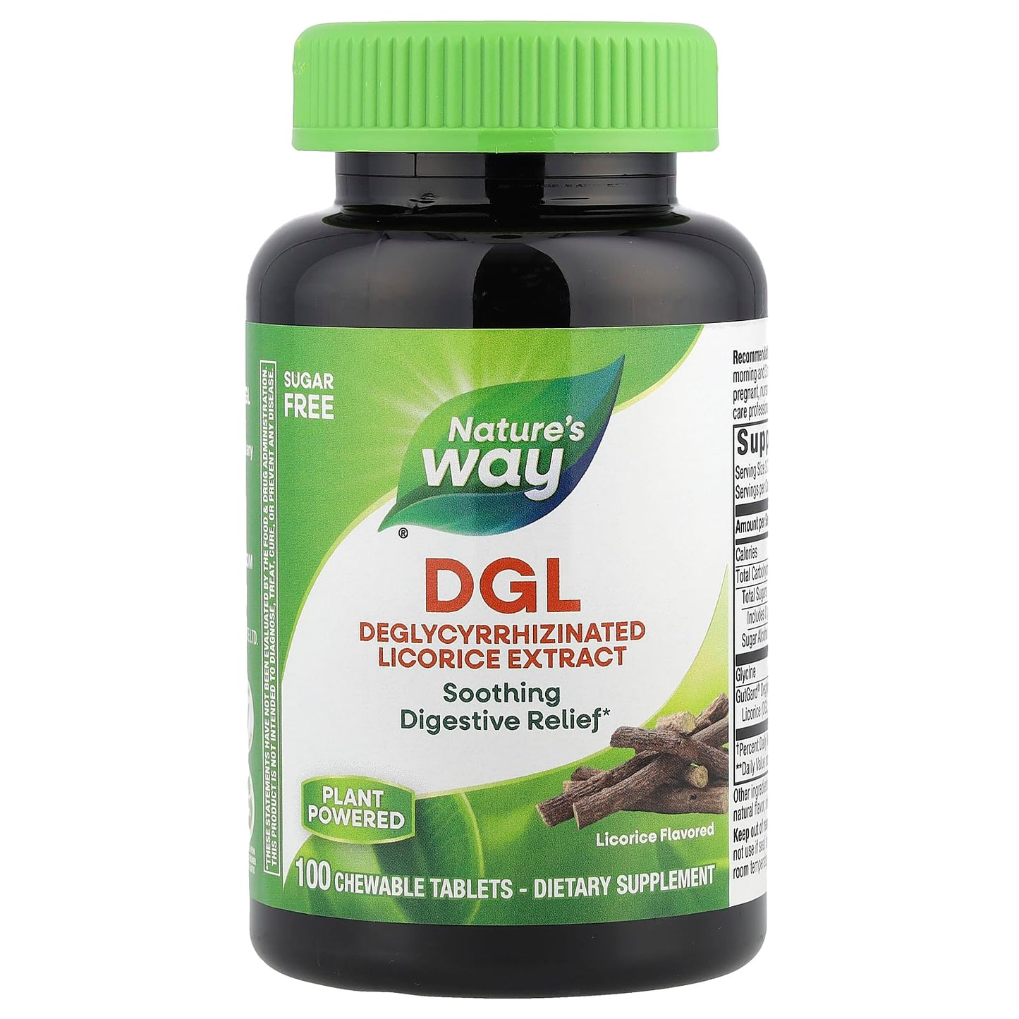 Nature's Way DGL (Without Fructose) Chewable Tablets, 100