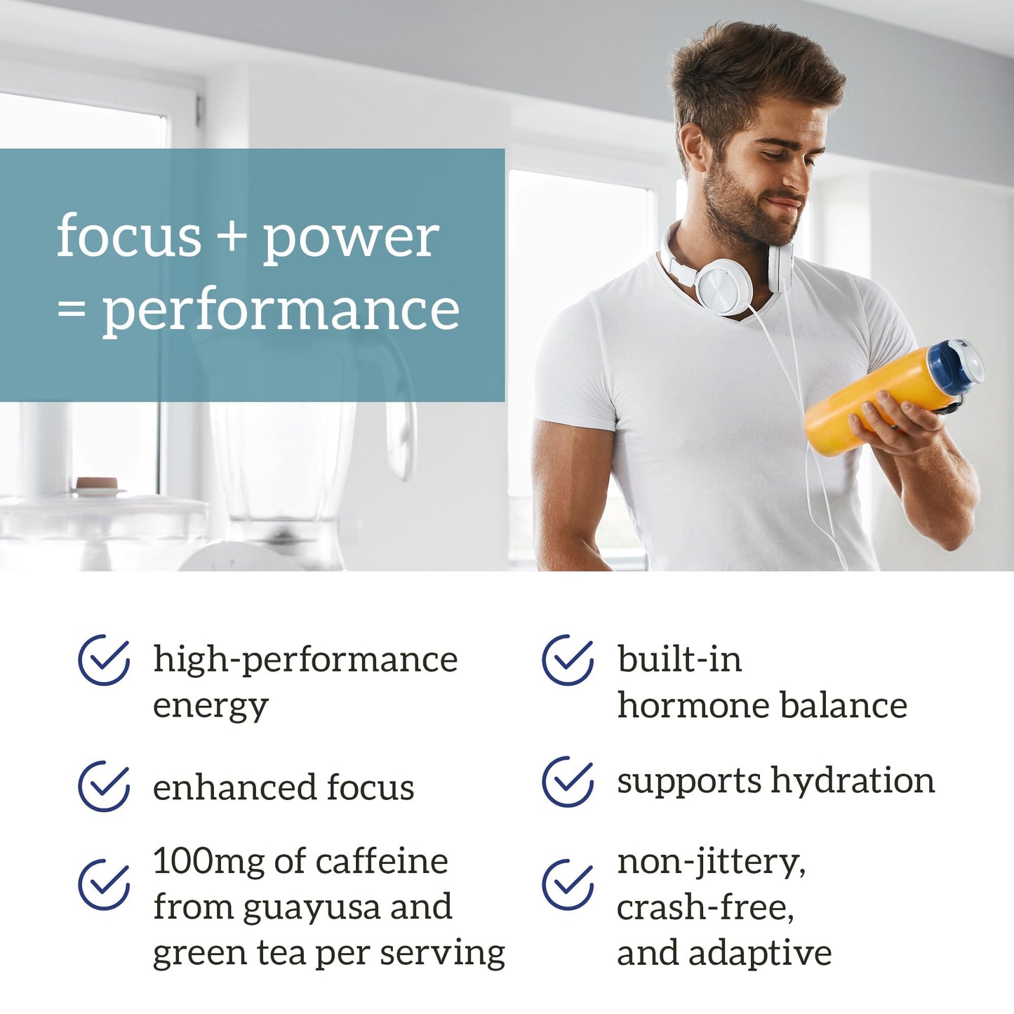 Organifi Peak Power Pre Workout Powder to Support Hydration with Lion's Mane and Guayusa, 6.49 Ounce