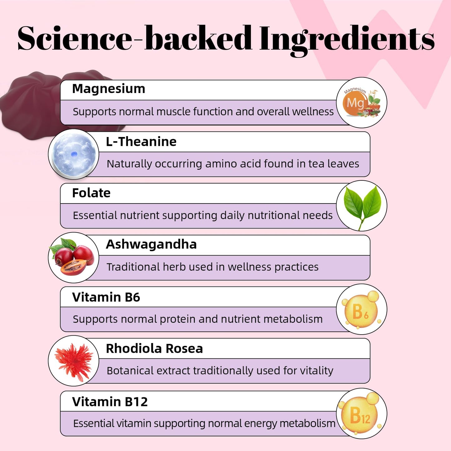 Wondermoon Cortisol Gummies for Women, 7-in-1 Cortisol Reducer with Ashwagandha, Rhodiola Rosea, L-Theanine, Magnesium - Stress, Mood, Focus & Relaxation Support - Blueberry Flavor, 60 Gummies