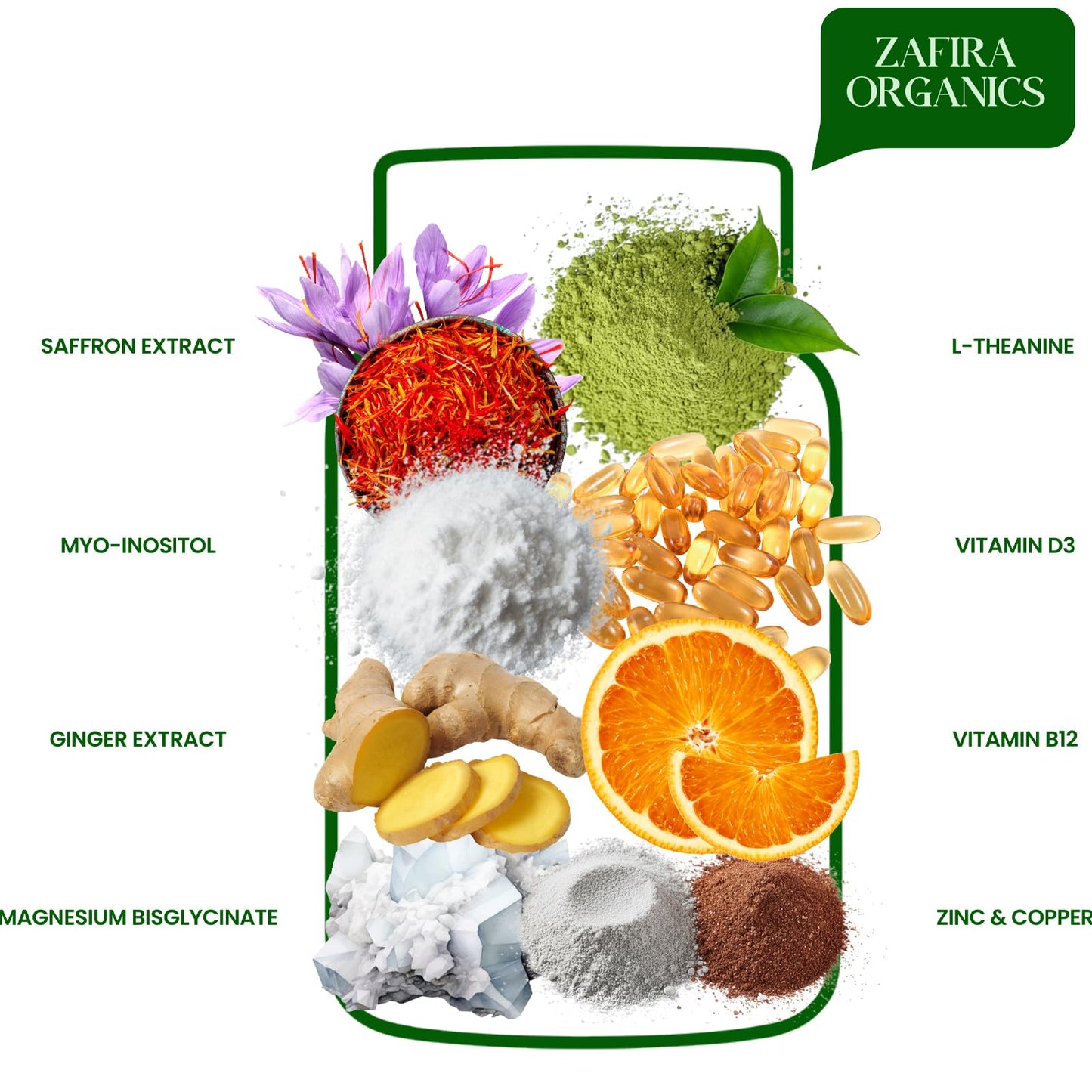 JetFlux Zafira Organics GLP1 Support Capsule 120 Count