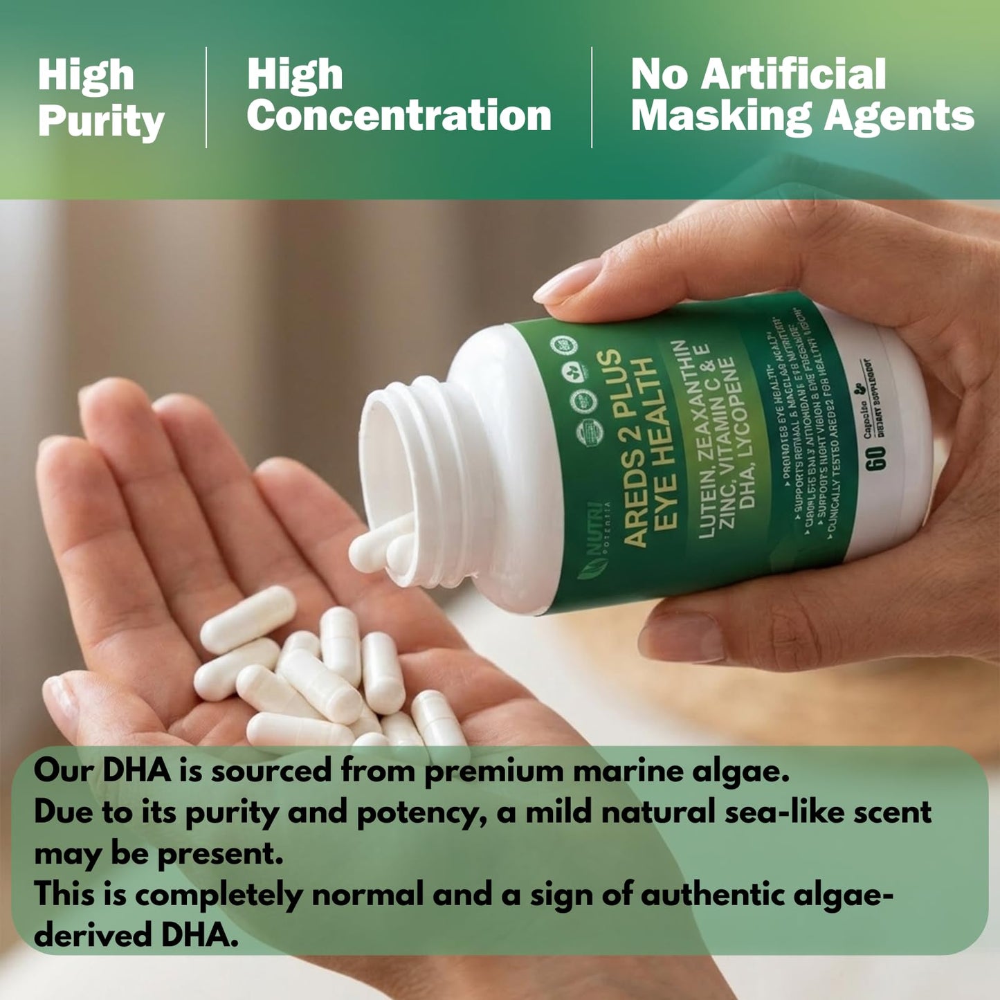 NUTRI POTENTIA AREDS 2 Plus Eye Vitamin Supplement Capsules 60 Count