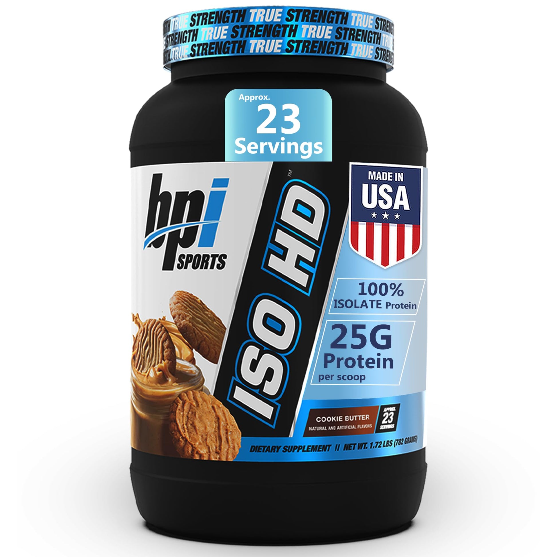 BPI Sports ISO HD Isolate Protein Powder – Cookie Butter, 25.6 oz