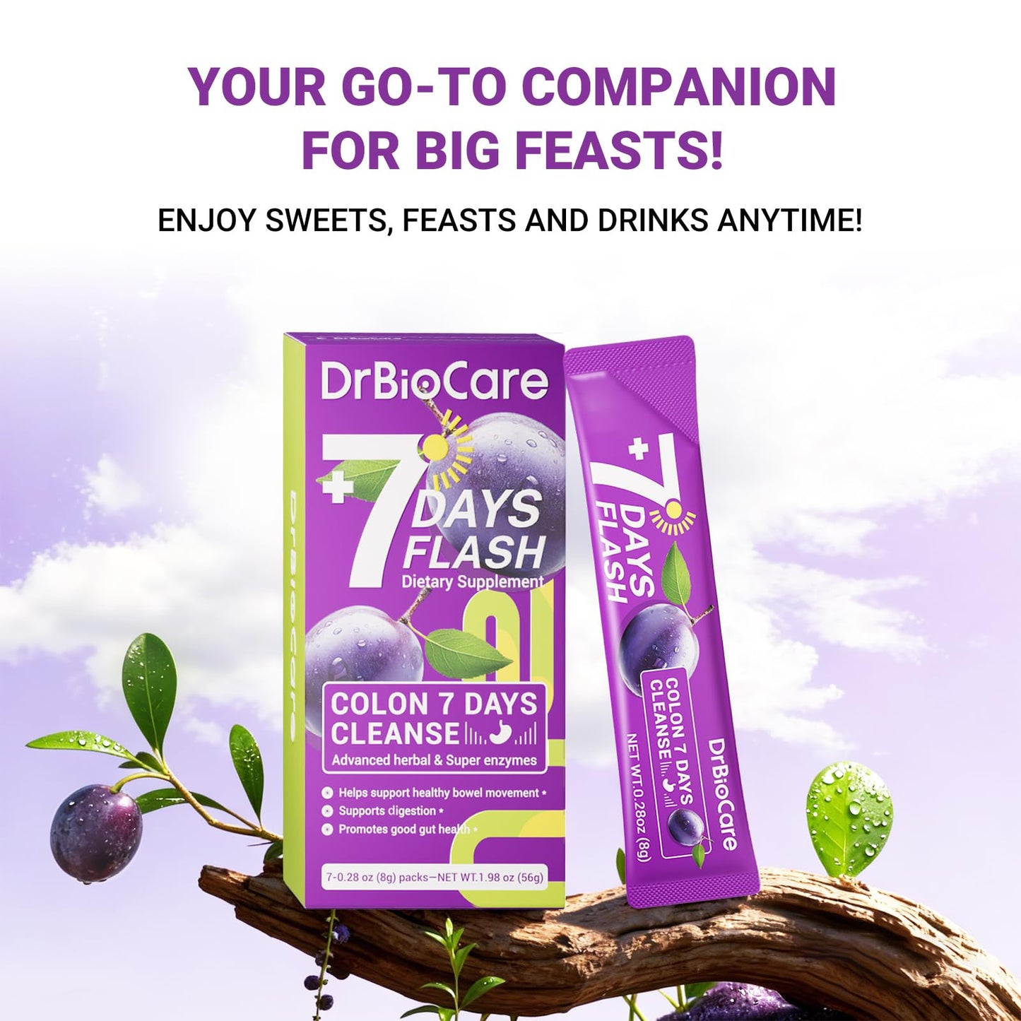 DrBioCare Colon 7 Days Cleanse Powder, 3.96 oz (Pack of 2)