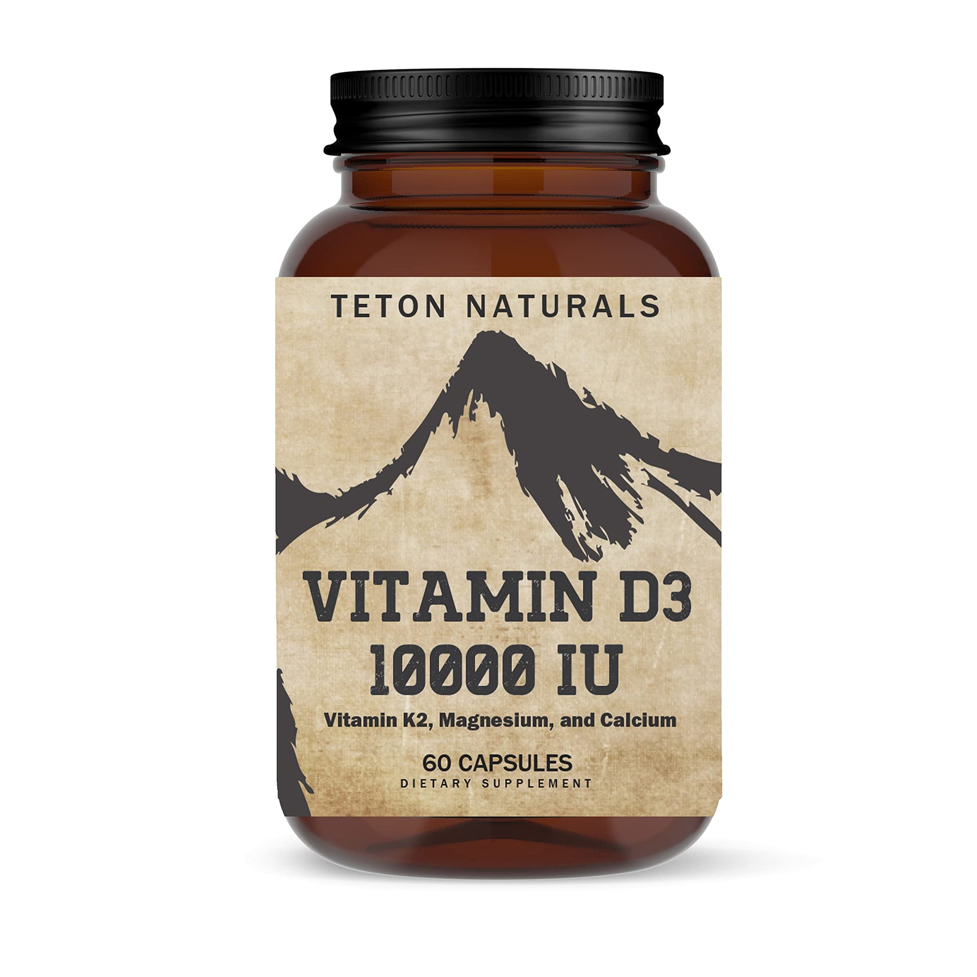 Teton Naturals K2D3 10000IU Capsules 60 Count