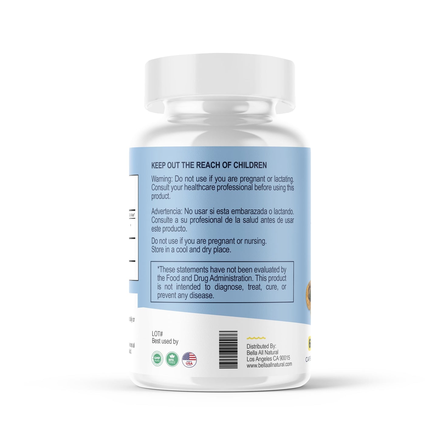 Bella All Natural Maca Root Capsules 60 Count