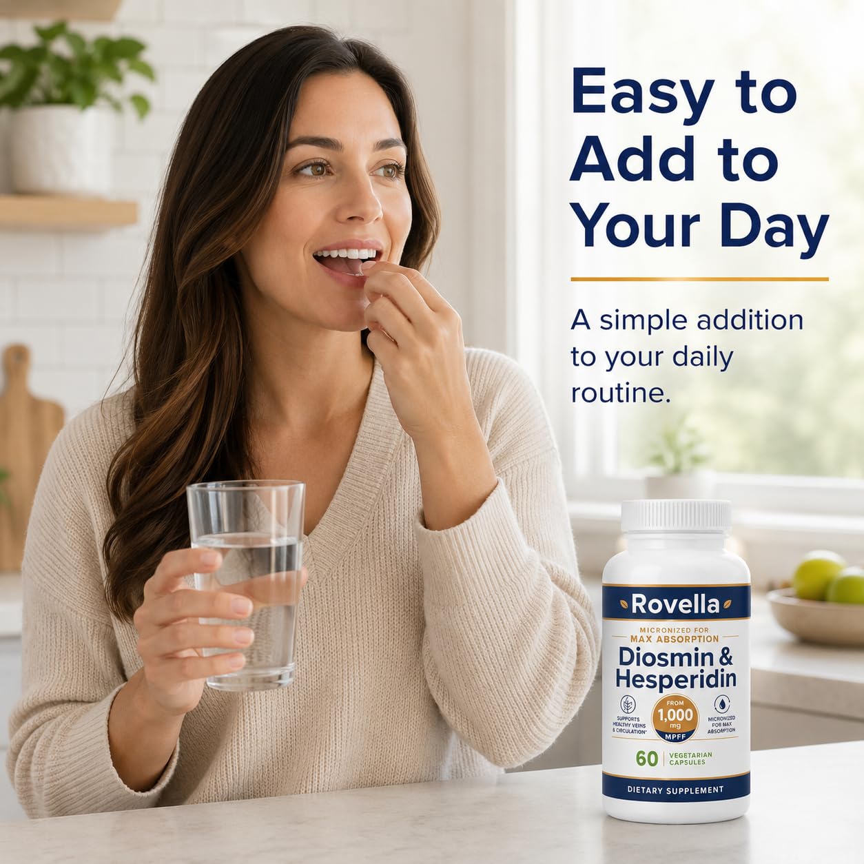 Rovella Diosmin & Hesperidin Capsules, 60 Count