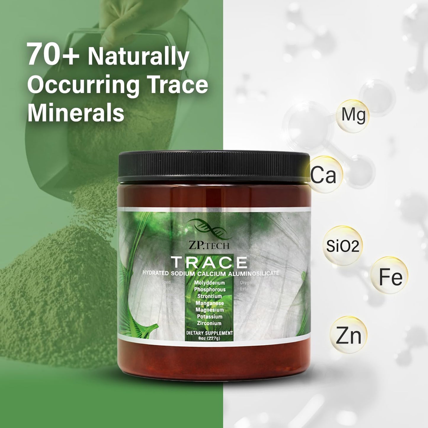 ZP.TECH Trace Azomite Mineral Powder 8 Ounces