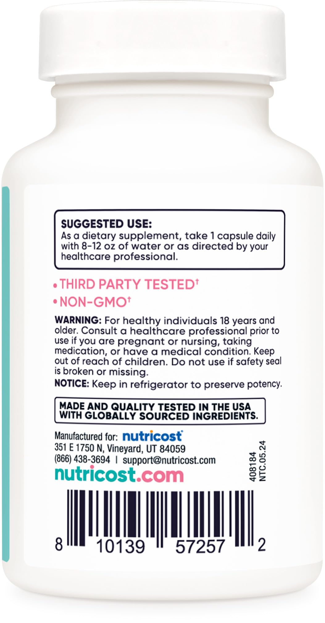 Nutricost Probiotic for Women 30 Billion CFU 60 Capsules