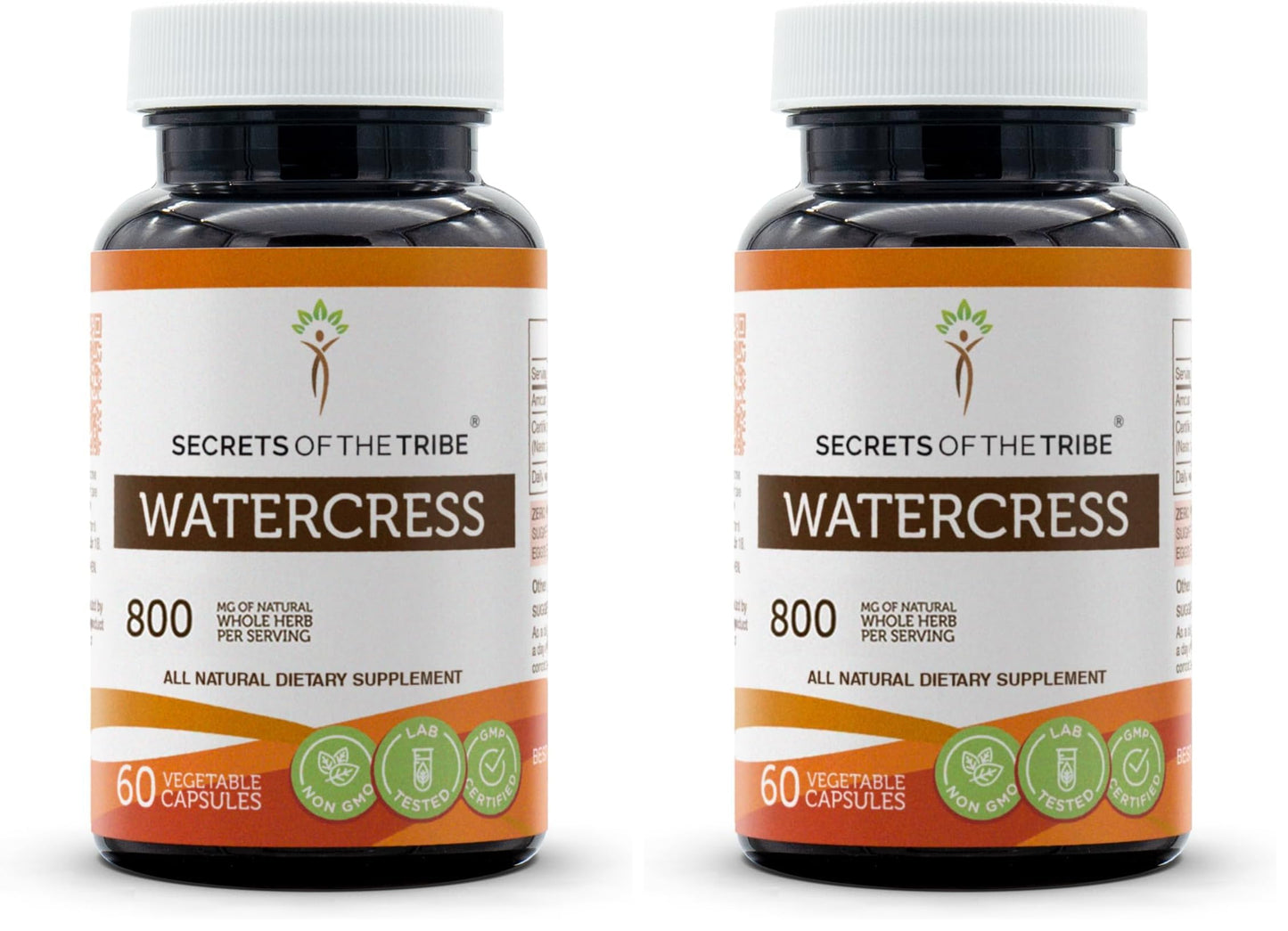Secrets of the Tribe Watercress 800 mg Capsules, 120 Count