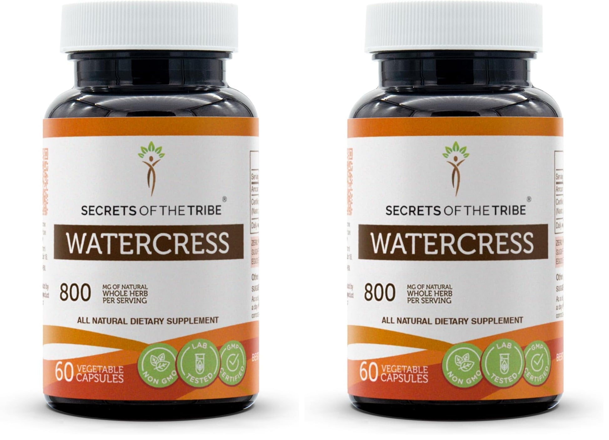Secrets of the Tribe Watercress 800 mg Capsules, 120 Count