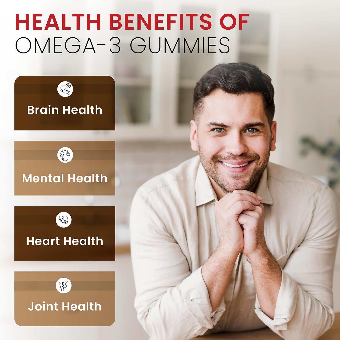 Global Health Naturals Nutritional Supplements Vegan Omega 3 Gummies Flaxseed Oil Omega 3 6 9 ALA – Pectin-Based Chewable, 60 Count