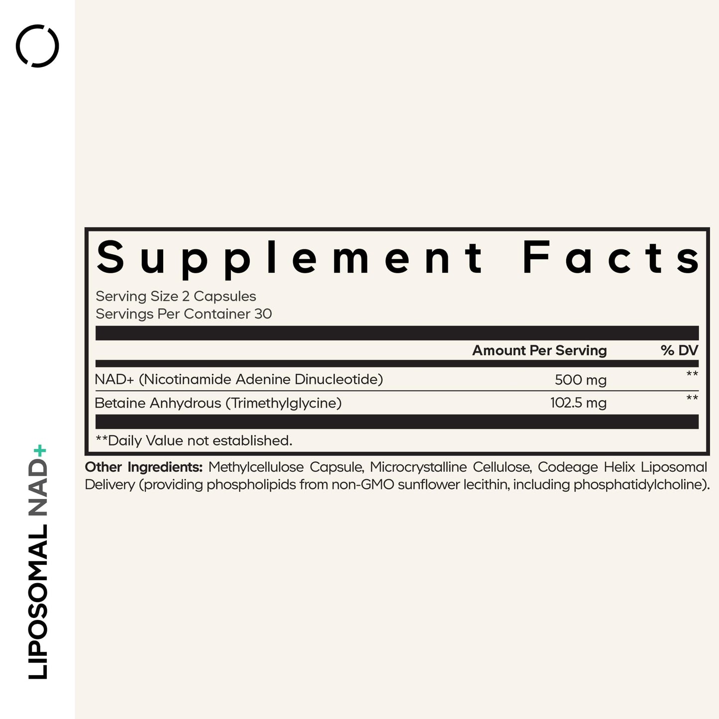 Codeage Liposomal NAD+ Supplement Capsules 60 Count