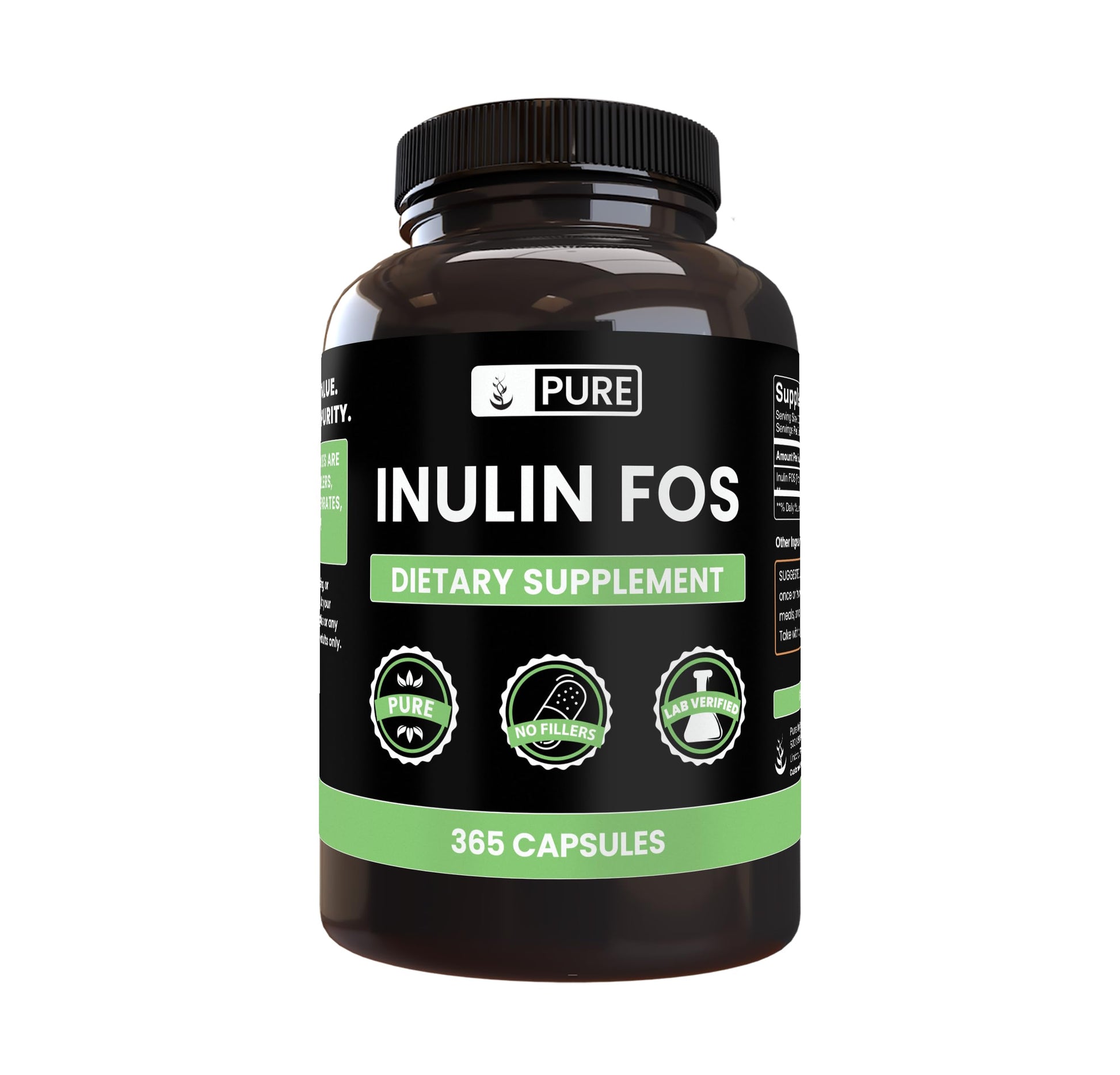 PURE ORIGINAL INGREDIENTS Inulin Capsule 365 Count