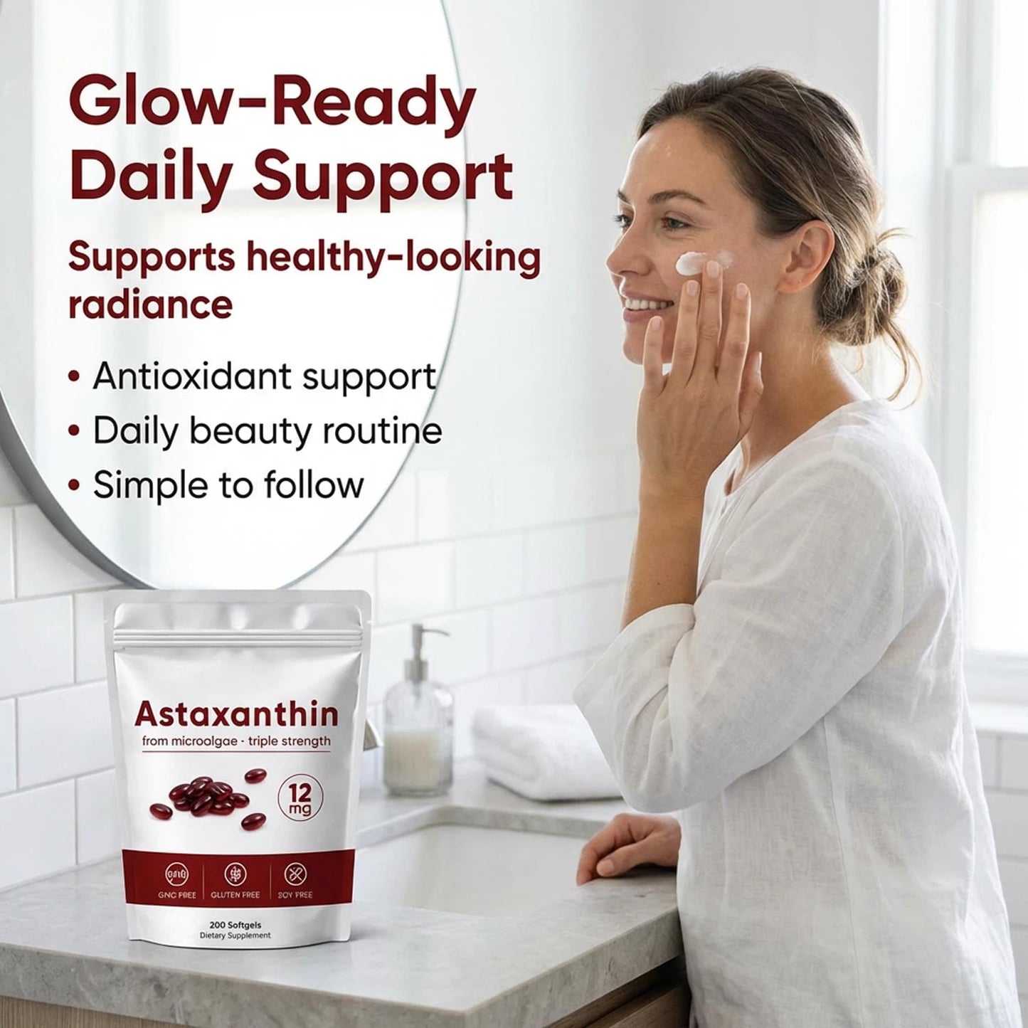 ROVINA Astaxanthin 12 mg Softgels, 200 Softgels