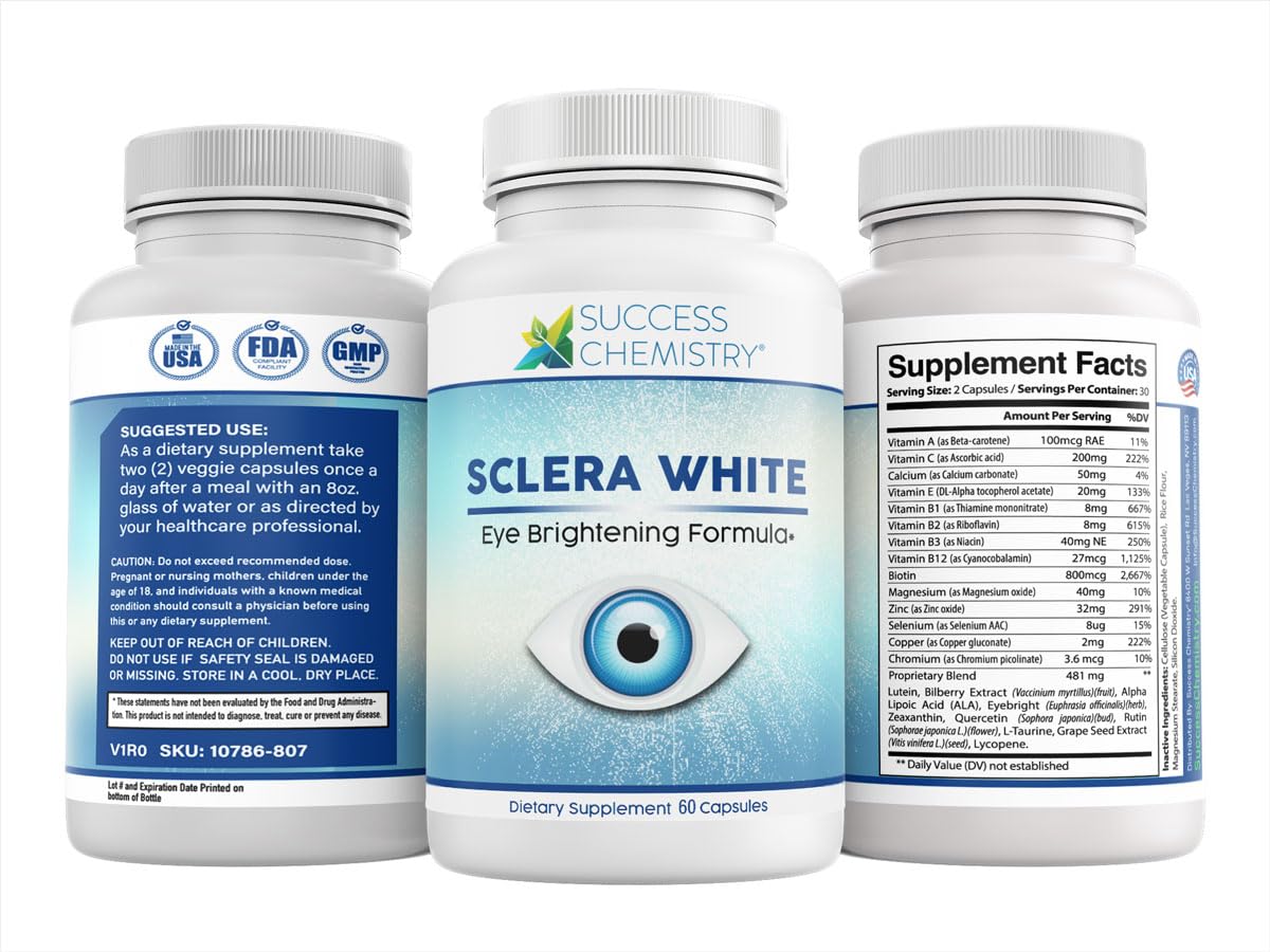 Success Chemistry Sclera White Eye Brightening Formula Capsule 60 Veggie CAPS