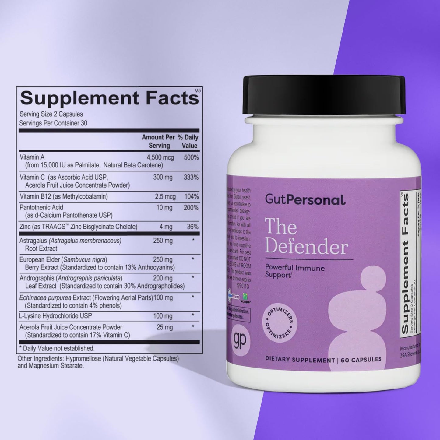 GutPersonal The Defender Capsule, 60 Capsules