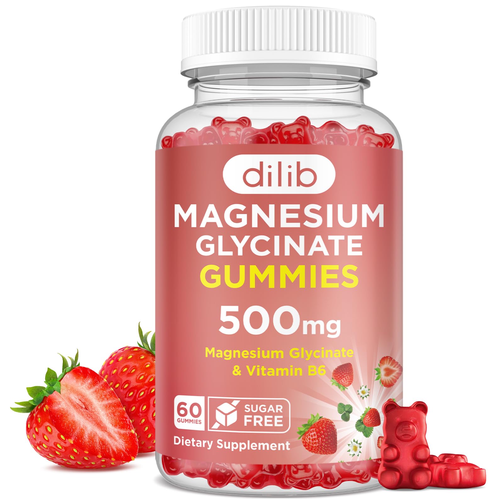 dilib Magnesium Glycinate 500mg, 60 Gummies