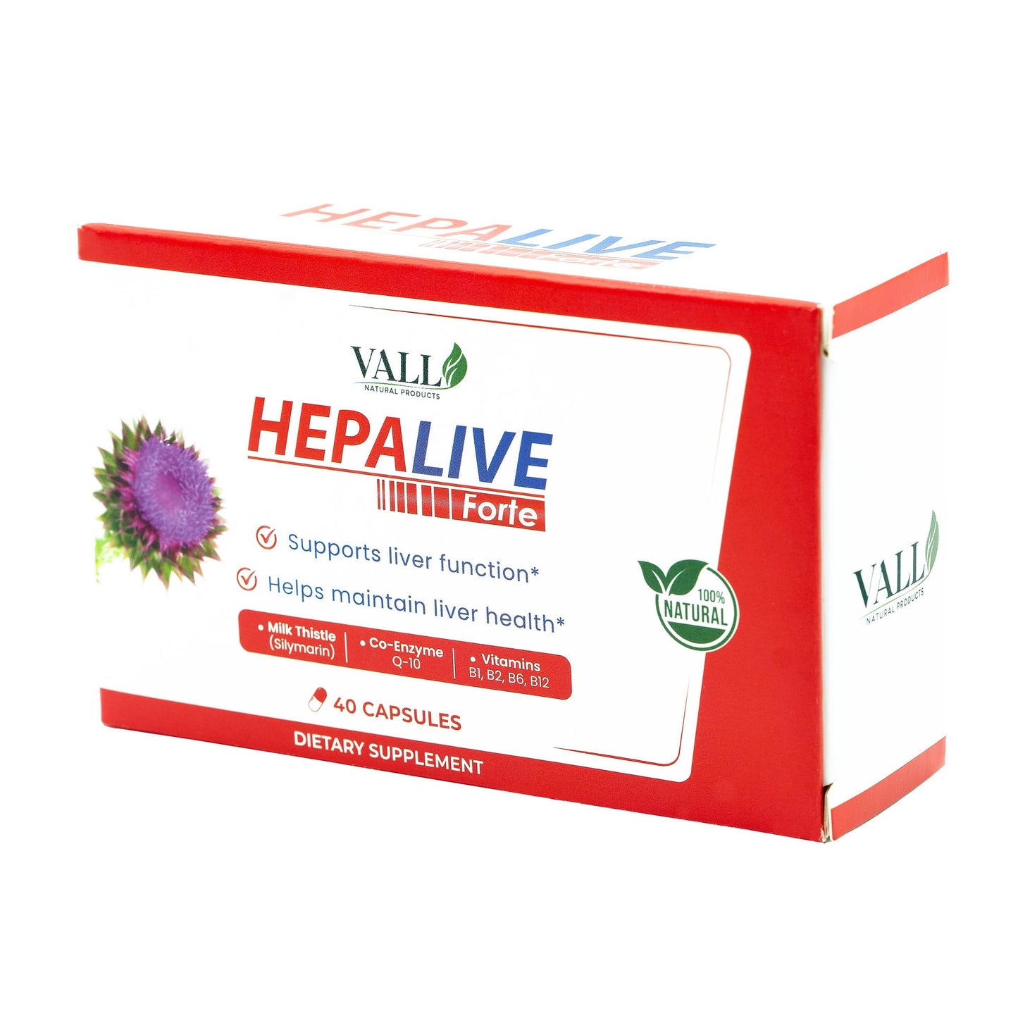 Vall Natural Products Hepalive Liver Support Supplement Capsule, 40 Count