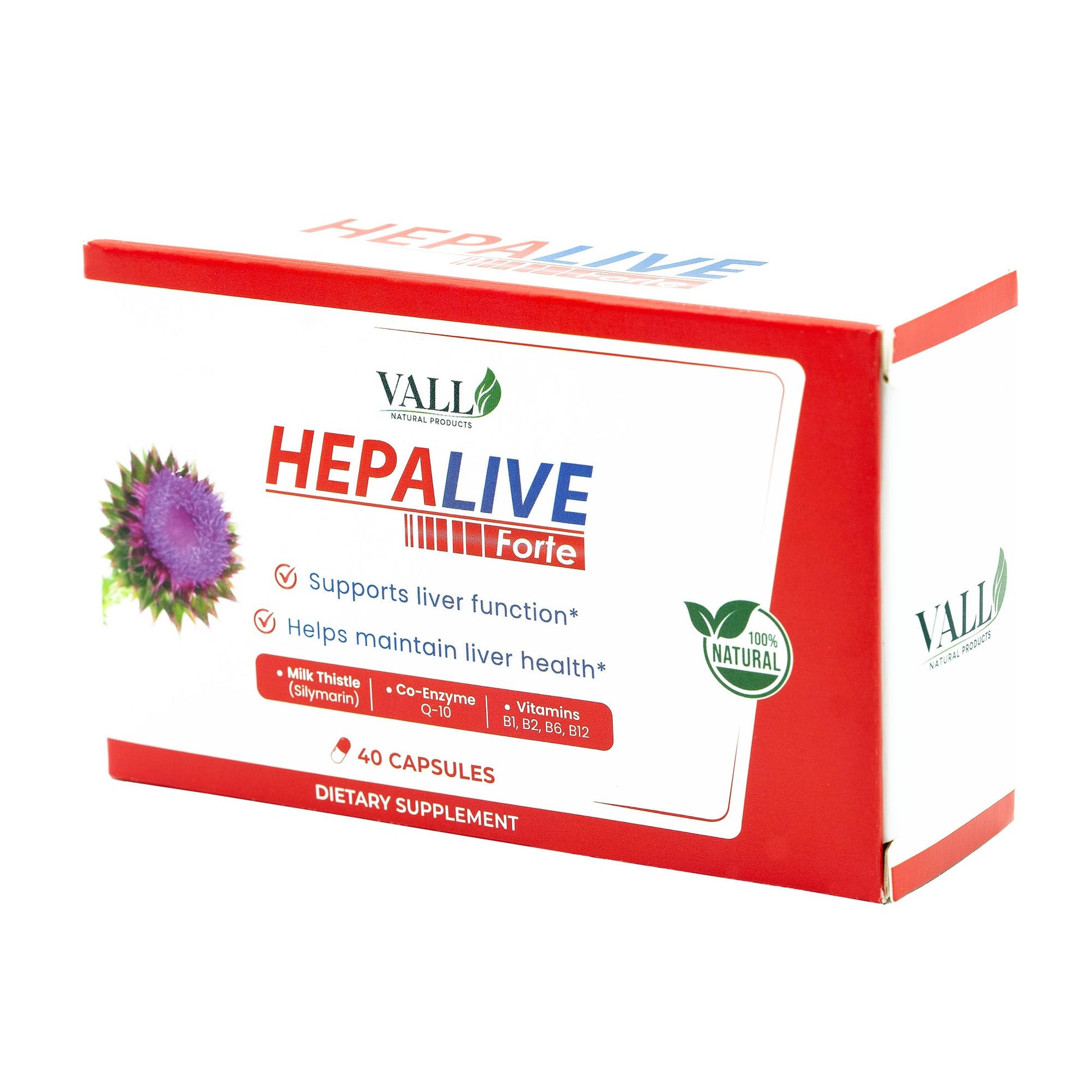 Vall Natural Products Hepalive Liver Support Supplement Capsule, 40 Count