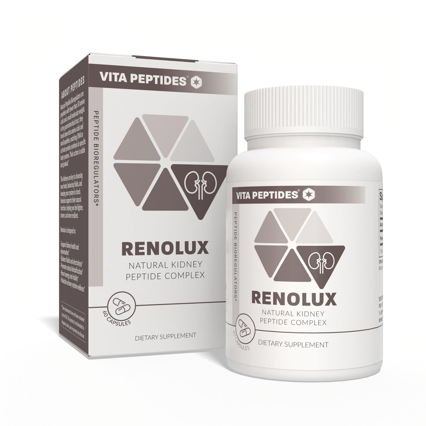 Vita Peptides Renolux Kidney Natural Peptide Bioregulator 60 Capsules