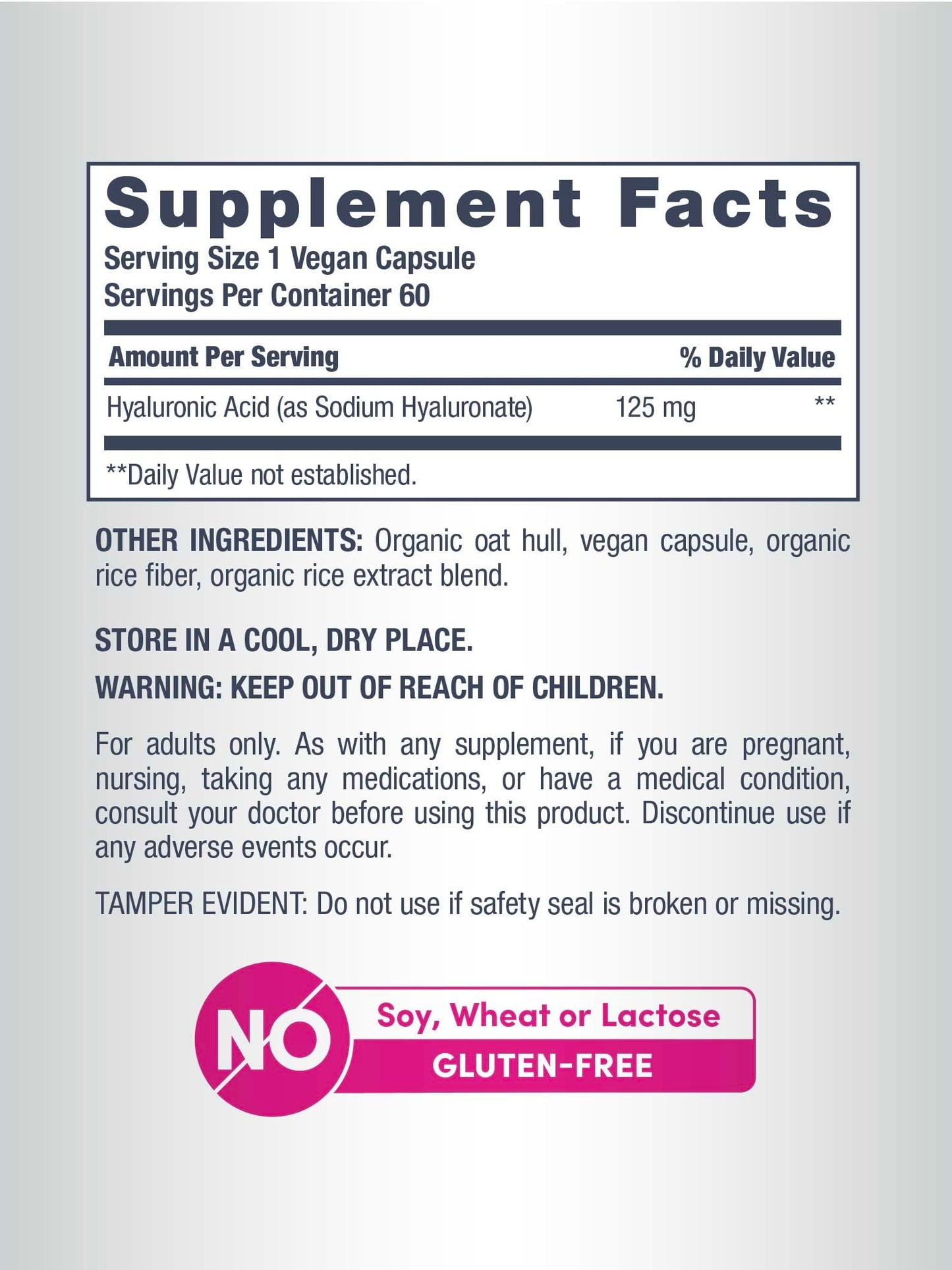 Neocell Hyaluronic Acid Capsule 60 Count