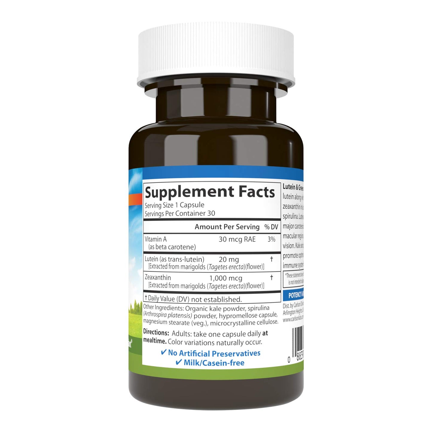 Carlson Lutein & Greens Capsule, 60 Capsules