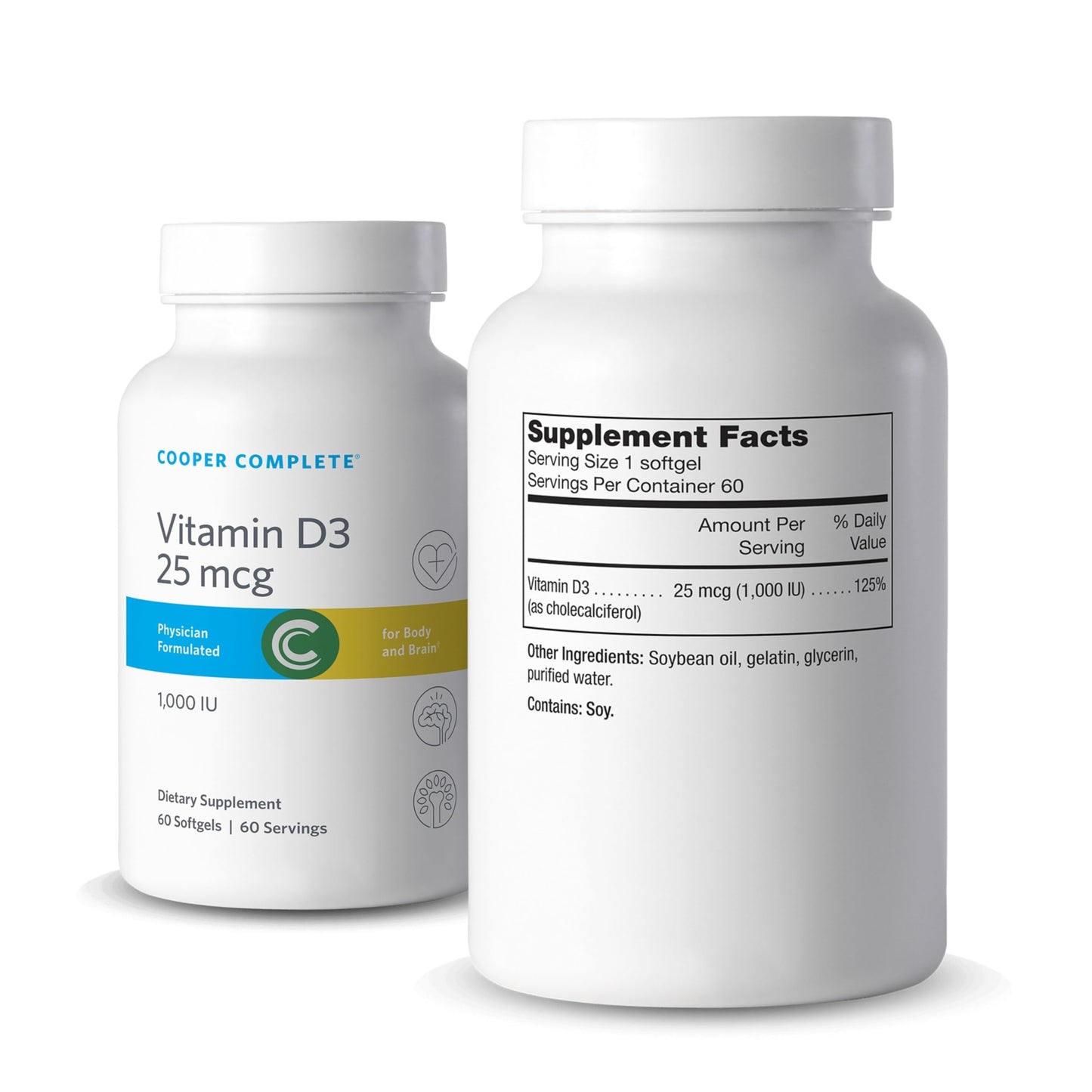 Cooper Complete Vitamin D3 25 mcg (1000 IU) Cholecalciferol Softgel, 60 Softgels