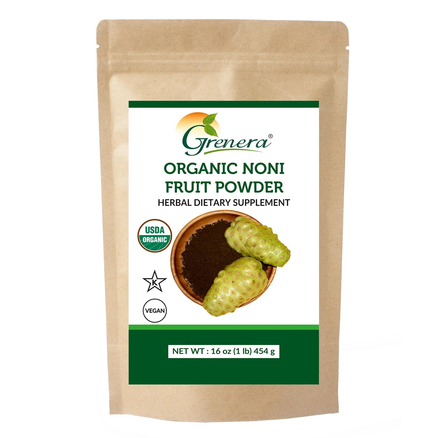 Grenera Organic Noni Fruit Powder, 16 Ounce