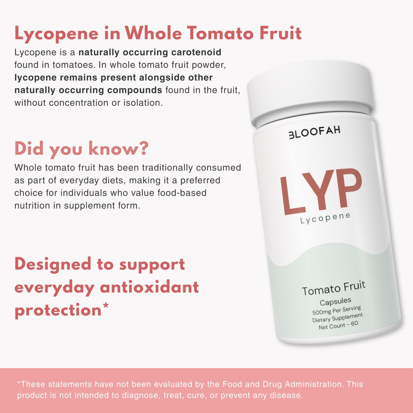 Bloofah Lycopene Supplement Capsule 60 Count