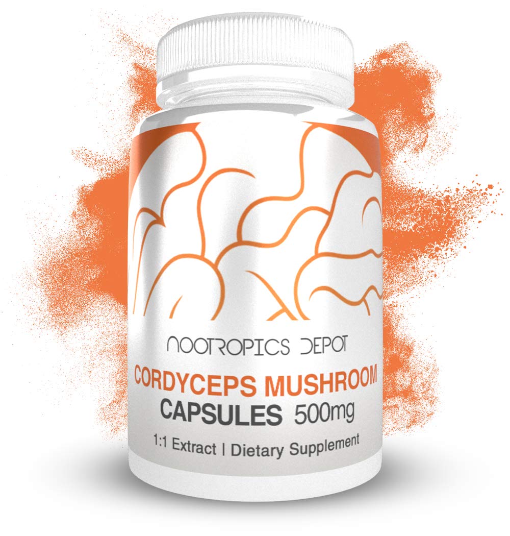 Nootropics Depot Cordyceps Mushroom Capsules 500mg, 180 Capsules