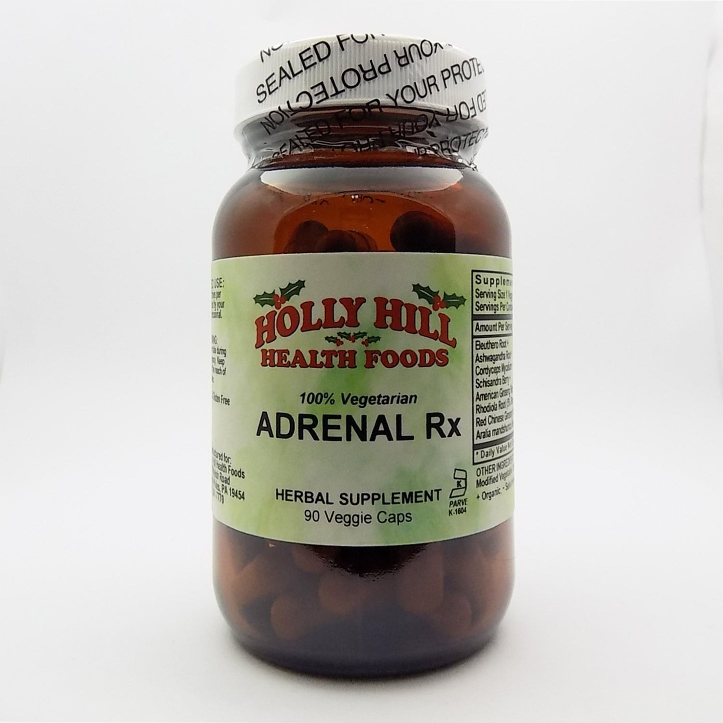 Holly Hill Health Foods Adrenal Rx 100% Vegetarian Capsules, 90 Count