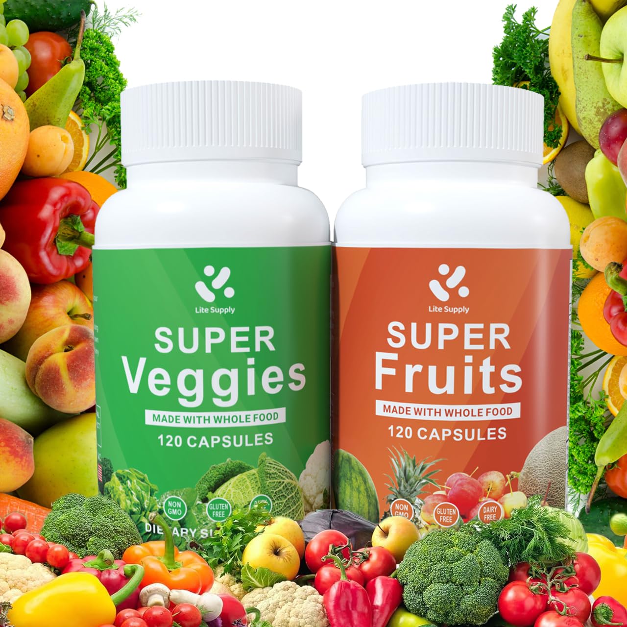 Lite Supply Fruits & Veggies Supplement Capsule, 240 Count