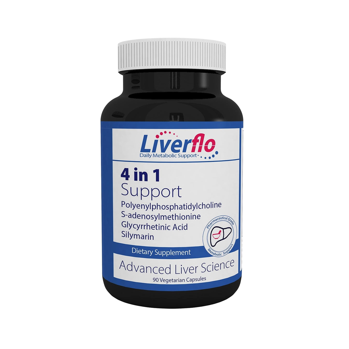 Nutrasal LiverFlo Liver Support PPC Polyenylphosphatidylcholine S-adesnosylmethionine Glycyrrhetinic Acid Silymarin Capsules, 90 Count