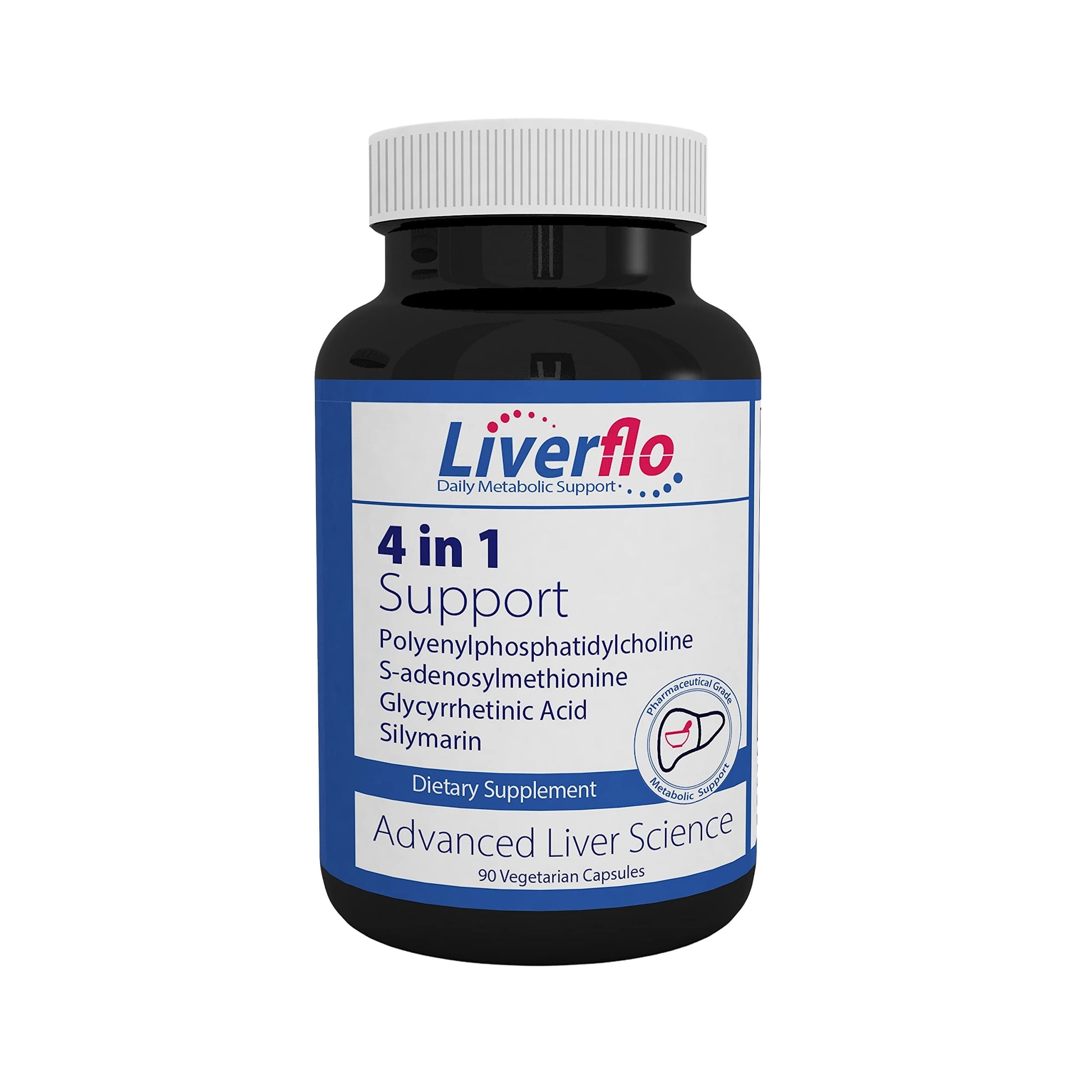 Nutrasal LiverFlo Liver Support PPC Polyenylphosphatidylcholine S-adesnosylmethionine Glycyrrhetinic Acid Silymarin Capsules, 90 Count