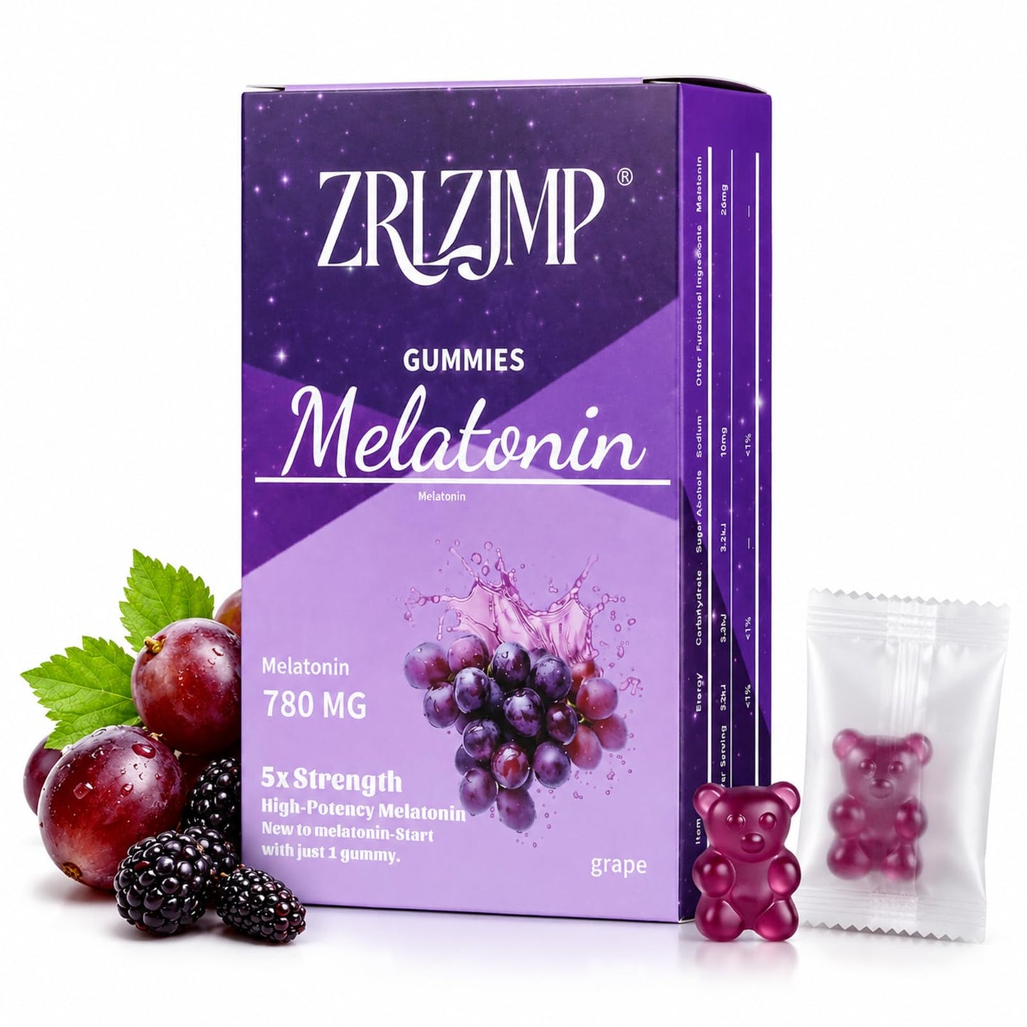 ZRLZJMP Melatonin Gummy 4 Count