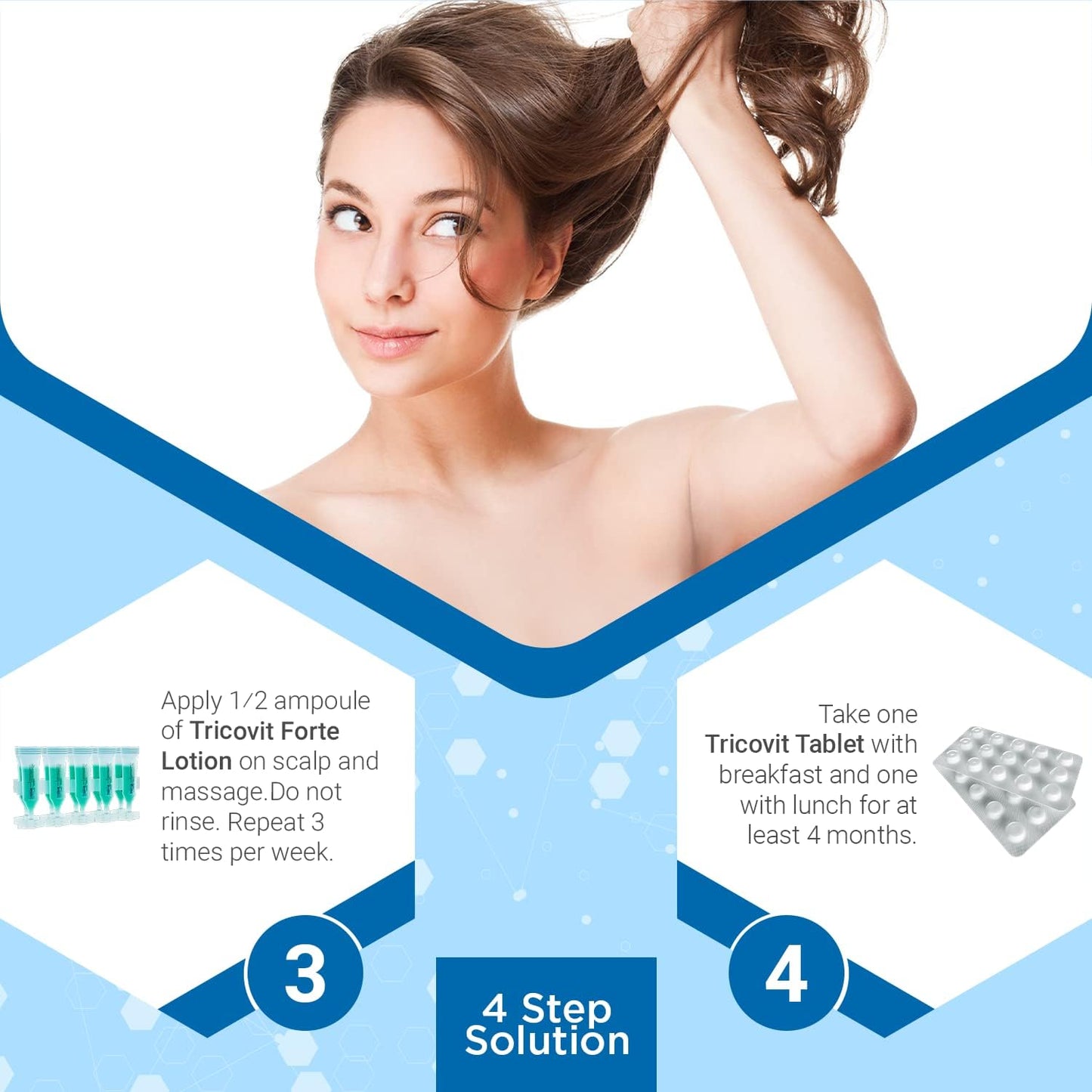 Tricovit Hair Growth Supplement - Nail & Hair Health Vitamins with Amino Acids, Minerals & Antioxidants, 60 Tablets