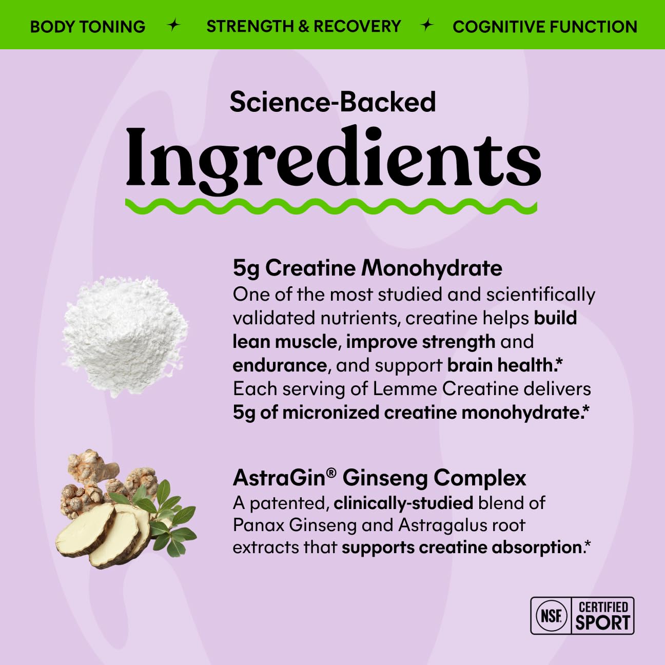 Lemme Creatine Monohydrate Gummies 60 Count