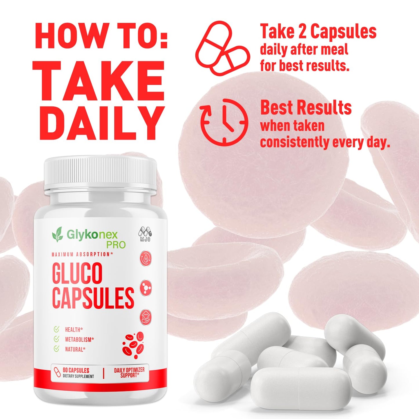 MJO Gluco Capsules, 180 Capsules