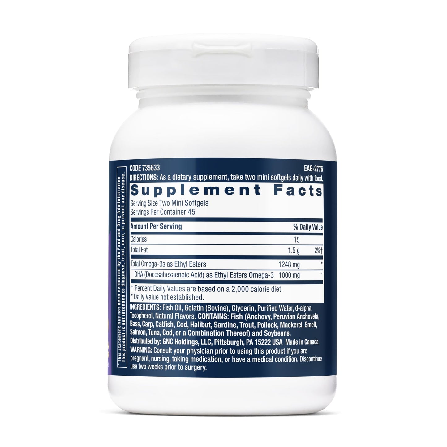 GNC Triple Strength DHA 1000 Mini Softgels 90 Count