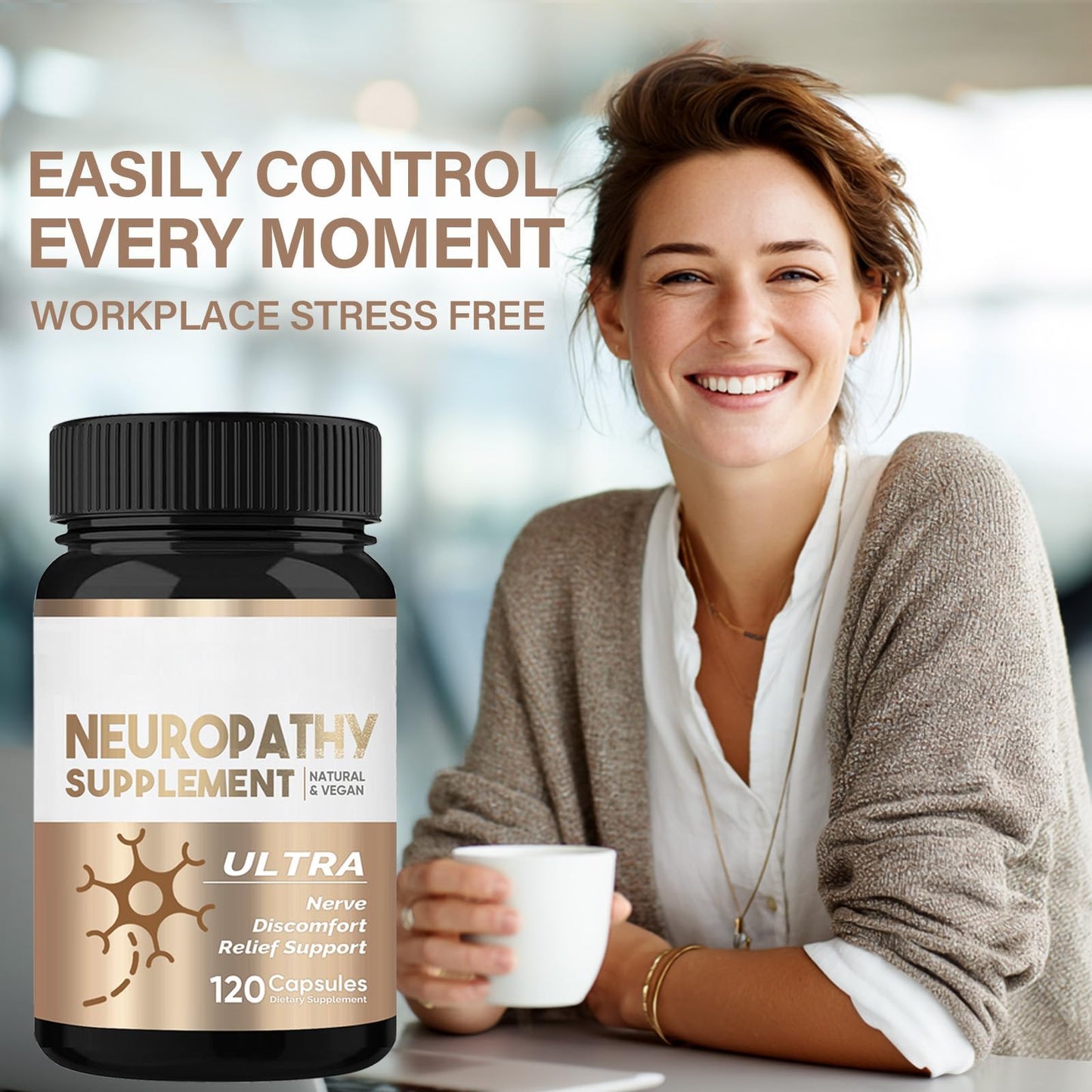 HerbX Nerve Savior for Neuropathy Advanced Nerve Comfort Capsules with Herbal Blend 120 Capsules