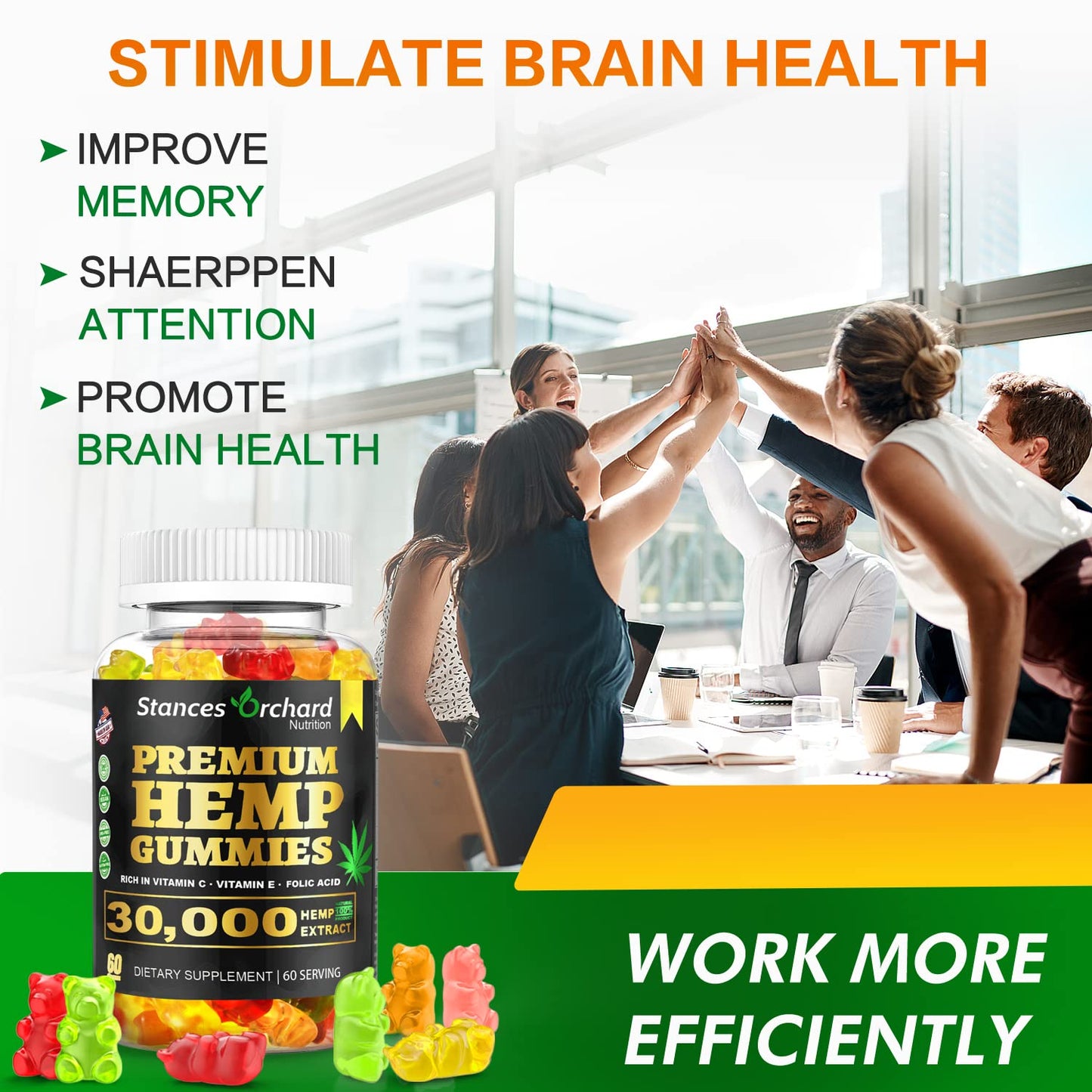 STANCES ORCHARD Omega-3-6-9 Combination Nutritional Supplements Gummy 60 Count