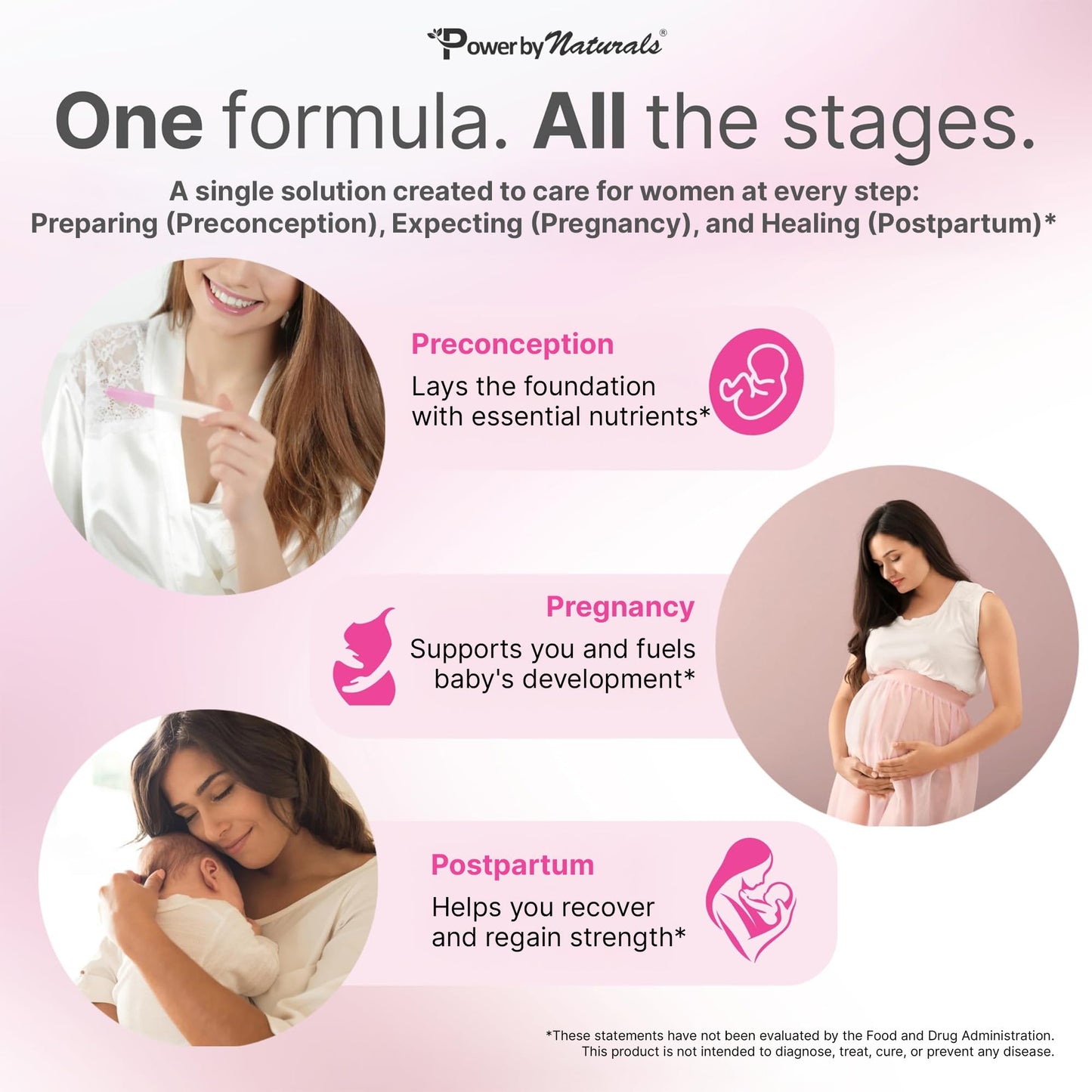 Power By Naturals Methyl Prenatal with Probiotics – Prenatal Vitamins for Women with Iron, Methyl Folate, B12 & 28 Nutrients & Botanicals – Vegan, Non-GMO, Gluten-Free 60 Capsules