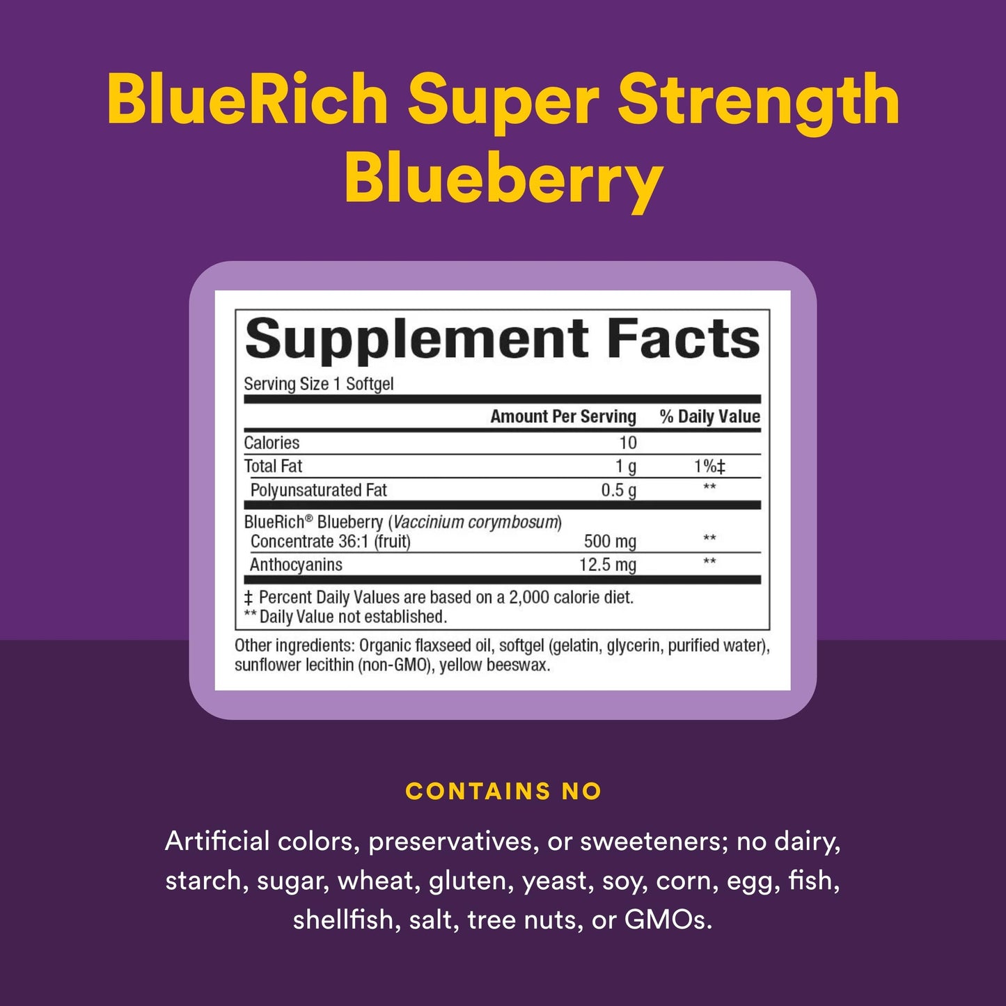 Natural Factors BlueRich Super Strength Blueberry Concentrate Softgels 90