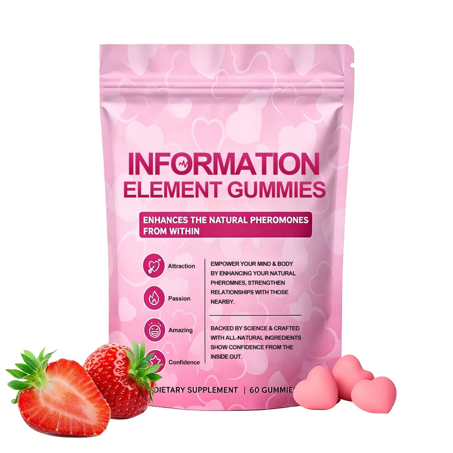 INFORMATION ELEMENT Gummy for Women with Slippery Elm Extract 60 Count