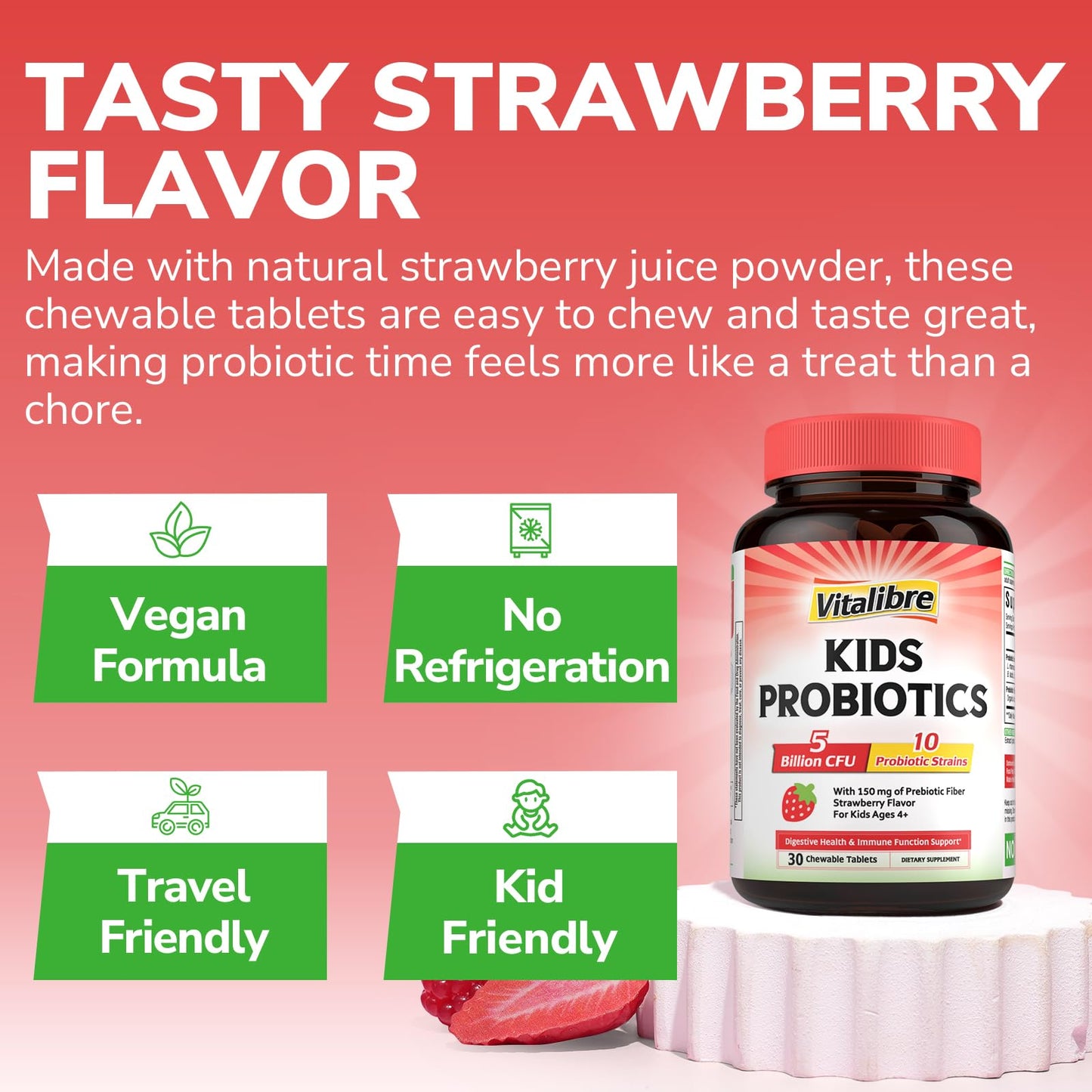 Vitalibre Kids Probiotics Capsules, 30 Count