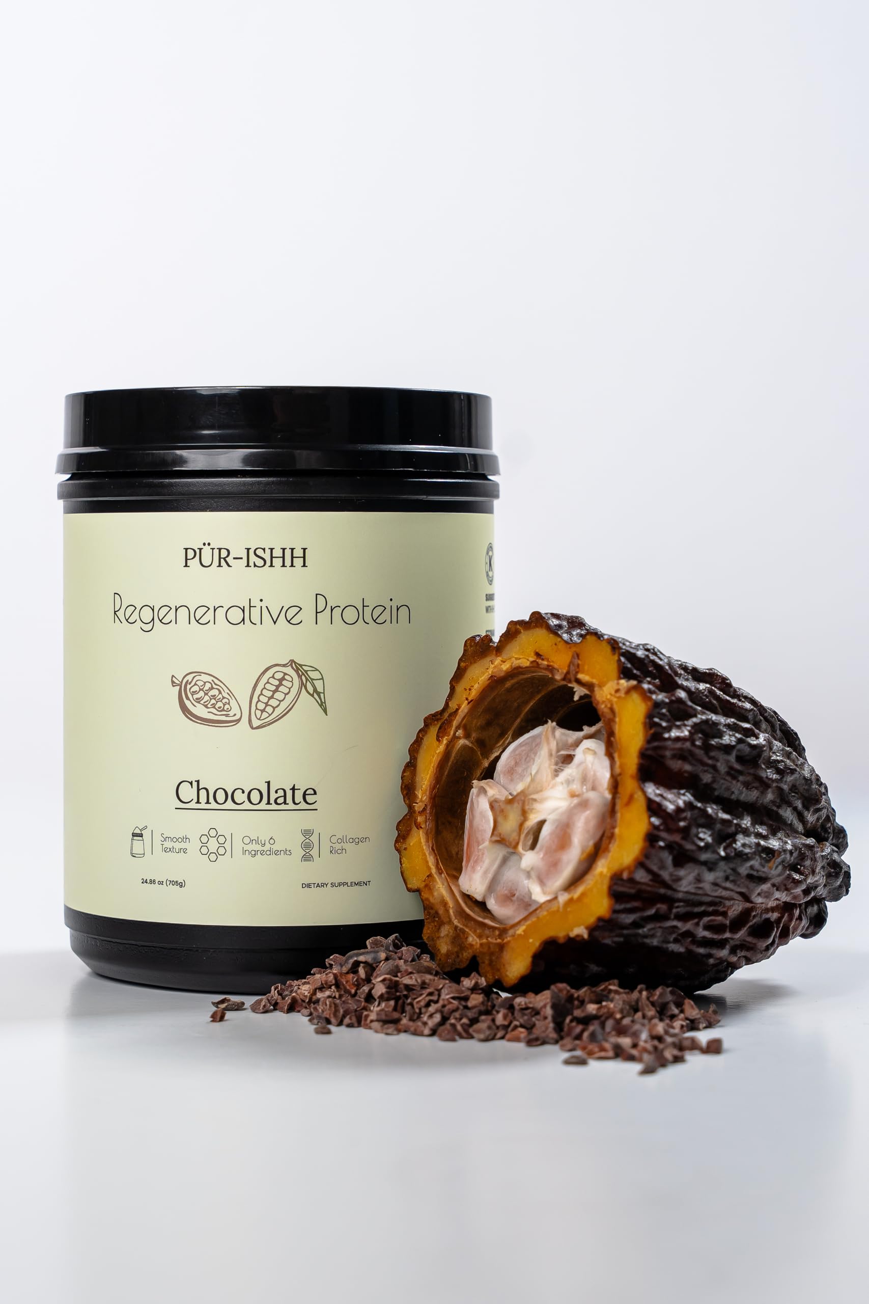 Pür-ishh Whey Protein Powder Chocolate, 1.55 lb