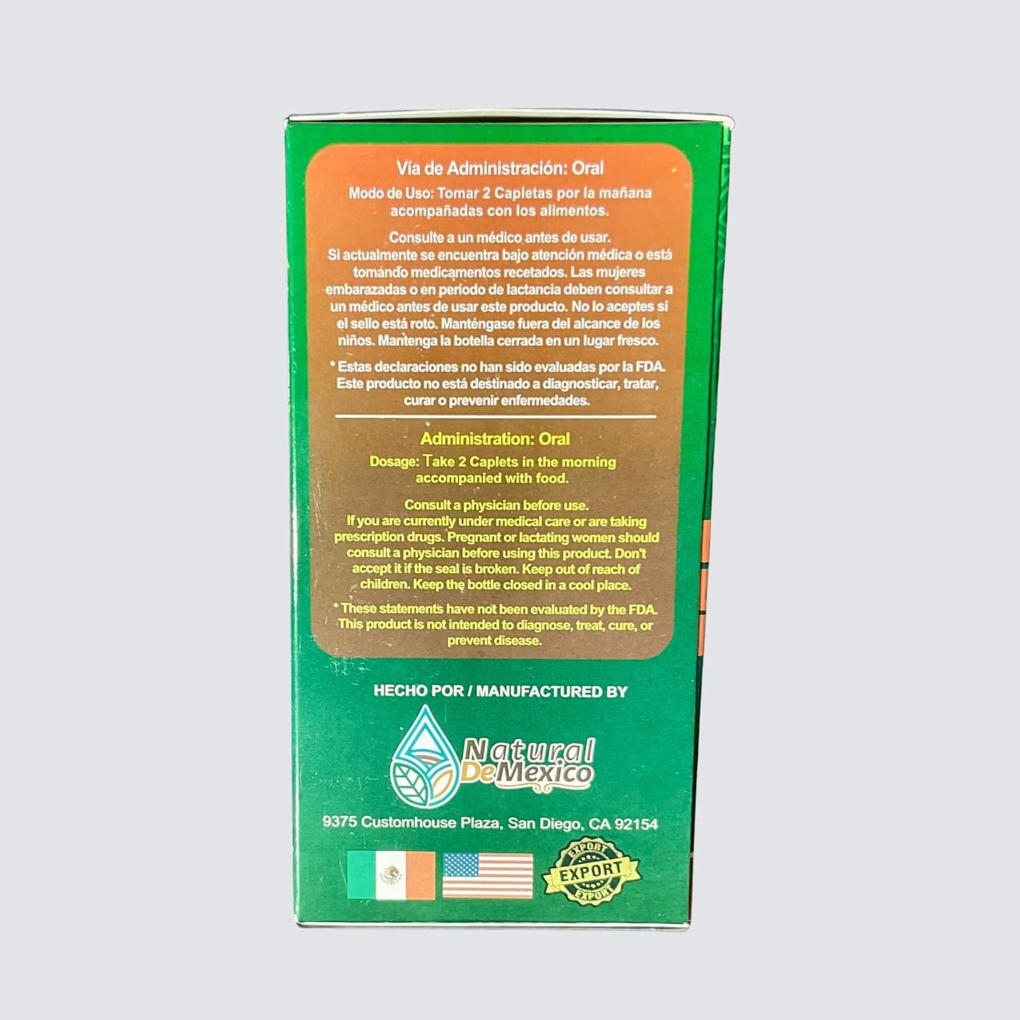 Generic NAT-DE-MEX. Worm&Parasite Buckthorn, Rue, Peppermint (Lombrices-Parasitos) Tablets 60
