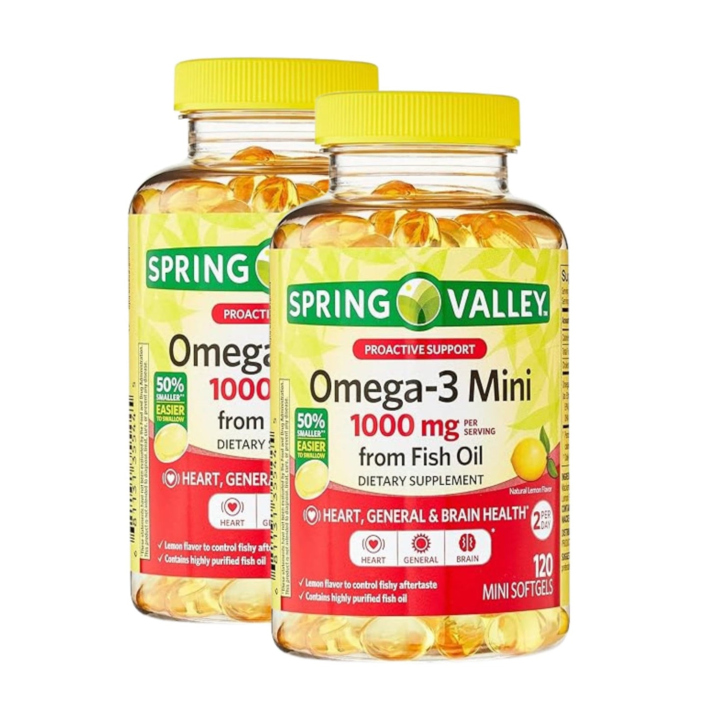 Unique Bundle Store Omega-3 Mini 1000mg Fish Oil Softgels, 240 Softgels