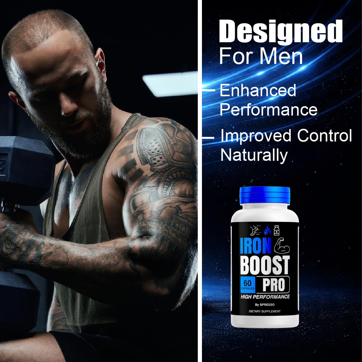 SPRESSO Iron Boost Pro Capsules, 180 Count